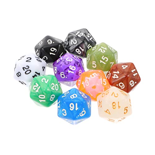 CIYODO 10 Stück Würfelspiel groß lehrreich bunt d20 Würfel Party 20-seitiger Würfel einseitig 10-seitiger Würfel Würfel-Stütze Würfel wie CIYODO 10 Stück Würfelspiel groß lehrreich bunt d20 Würfel Party 20-seitiger Würfel einseitig 10-seitiger Würfel Würfel-Stütze Würfel wie von CIYODO