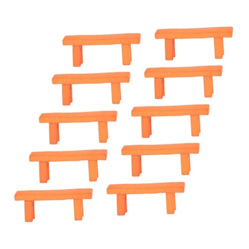 CIYODO 10 Stück kleine Hockerornamente winziges Mini-Szenenmöbel Puppenstubenmöbel Puppenhausmöbel und Zubehör Mini-Hocker Harzminiaturen Mikro-Hocker-Modell Stühle zum Basteln von CIYODO