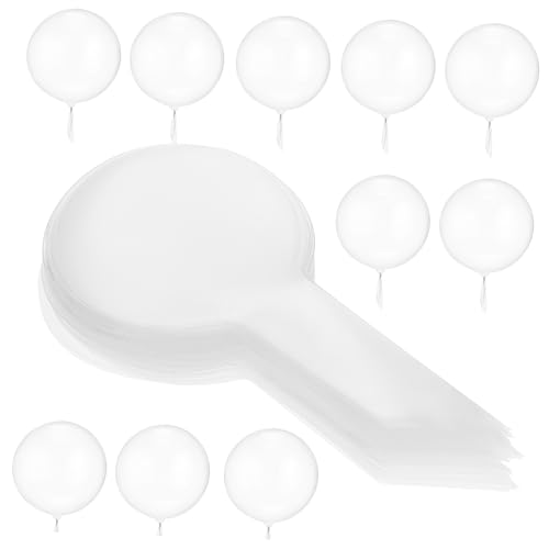 CIYODO 100 Stück Bobo-ball Hochzeit Partyballons Kleine Luftballons Zum Geburtstag Klare Luftballons Mega Weiß Pop Groß Blase Riesig Fiesta Schüttgut Zahlenballons Vinyl Transparent Tpu von CIYODO