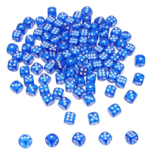 CIYODO 100 Stück Farbenfrohe Kristallfarbe Spielzeugwürfel Bunte Würfel Unterhaltungswürfel Zieh Mit Klarer Tasche Spieleprop Partyspielwürfel Mehrseitige Würfel Partywürfel Acryl Blau CIYODO 100 Stück Farbenfrohe Kristallfarbe Spielzeugwürfel Bunte Würfel Unterhaltungswürfel Zieh Mit Klarer Tasche Spieleprop Partyspielwürfel Mehrseitige Würfel Partywürfel Acryl Blau von CIYODO