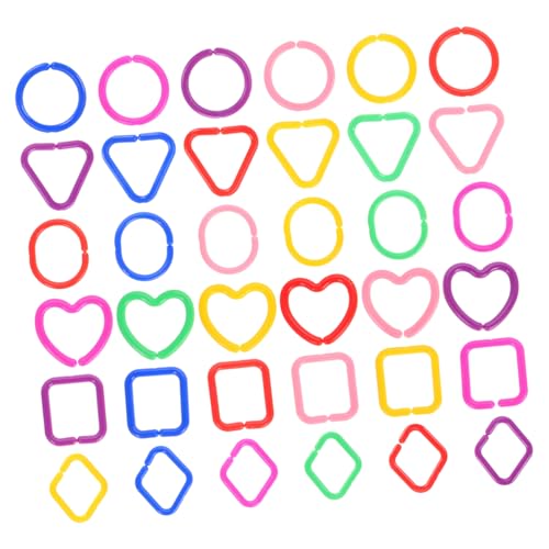 CIYODO 100 Stück Geometrische Kettenringe Kunststoffspielzeug für Junge Mädchen zur Form und Farberkennung für Frühe Bildung und Kreative Entwicklung im Kindergarten Hause CIYODO 100 Stück Geometrische Kettenringe Kunststoffspielzeug für Junge Mädchen zur Form und Farberkennung für Frühe Bildung und Kreative Entwicklung im Kindergarten Hause von CIYODO