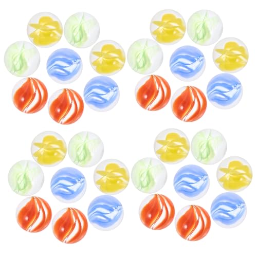 CIYODO 100 Stück Glasperlen Farbige Glasmurmeln für Dekoration und Spiele Langlebige Glassteine für Vasen Aquarien und DIY Bastelprojekte Bunte Murmeln für Vielseitige Verwendung von CIYODO
