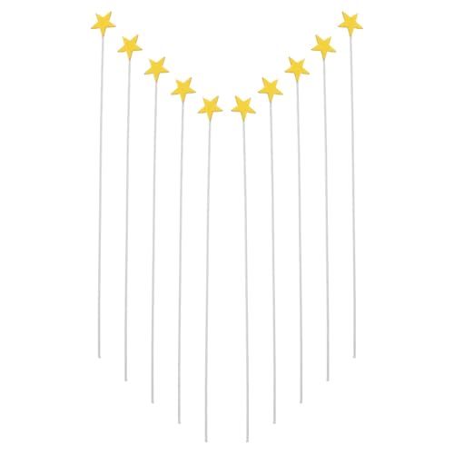 CIYODO 100 Stück Goldene Stern Cupcake Topper Wiederverwendbare Tortendeko für Geburtstagsfeiern Hochzeiten und Shower Elegante Präsentation für Kuchen und Desserts von CIYODO