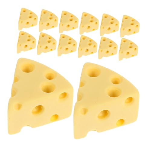 CIYODO 100 Stück Miniatur-käsemodell Mini-käse Gefälscht Simulation Fälschung Herstellung Bausatz Klein Realistisch Künstlich Zubehör Für Kopfbedeckungen Zubehör Selber Machen Harz Yellow von CIYODO