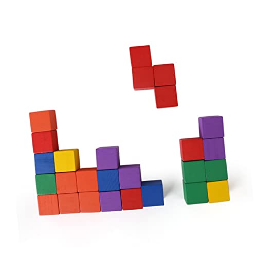 CIYODO 100 Stück Quadratischer Holzblock Bastelwürfel Aus Holz Kleiner Block Kleiner Holzwürfel Selber Machen Hölzern von CIYODO
