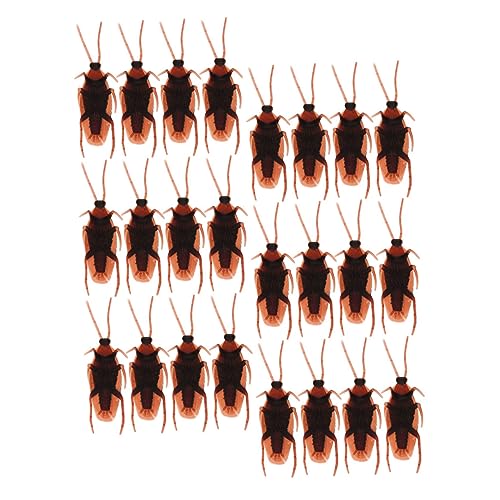 CIYODO 100 Stück Realistische Kakerlaken Täuschend Echte Kunststoff Insekten für Halloween Partys und Streiche von CIYODO