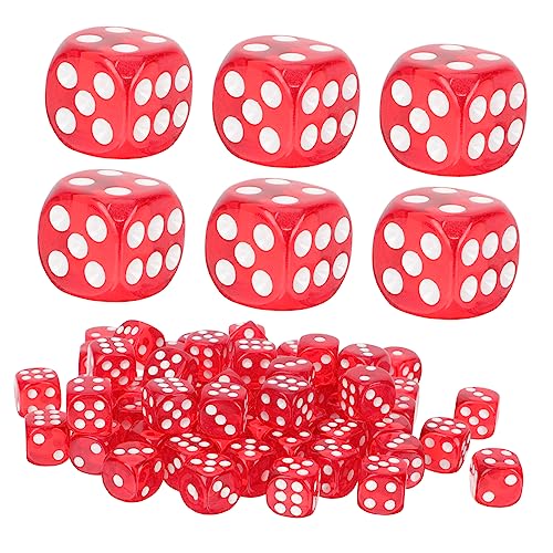 CIYODO Brettspiel-würfelset 100 Stück Große Zahlenwürfel Für Glücksspiel Lustiges Partyzubehör Sicheres Acryl Zum Sammeln Und Unterrichten von CIYODO