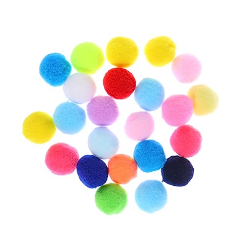 CIYODO 100 Stück kleine Haarkugeln toys ponpons dekoringe plüschiger Bommelball verschiedene Pompons Poms flauschiger Bommel Bommelstoff DIY Plüschkugeln Haarbälle selber machen von CIYODO