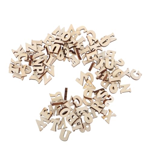CIYODO 104Stücke Holz Alphabet aus Naturholz DIY Montessori für Kleinkinder Kreatives Lernen und Rechtschreibförderung Unvollendete Holzscheiben für Vorschul von CIYODO