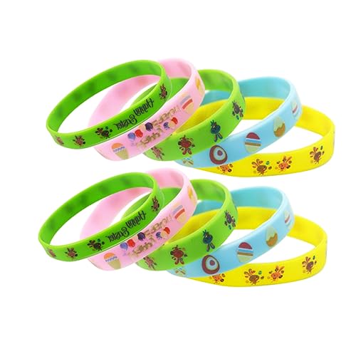 CIYODO 10St Party-Silikonarmbänder Silikonarmband Ostern-Gummiarmbänder Kinder ostern parteien Ostern armbänder einhandzwinge Party-Armbänder Osterarmbänder Karikatur Geschenk von CIYODO