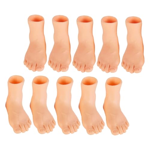 CIYODO 10 Stück Kleine Fuß-mini-Puppen Fingerpuppen Kinder Mini Spielzeug Für Katzenspiel Finger Spielzeug Zubehör Klein von CIYODO