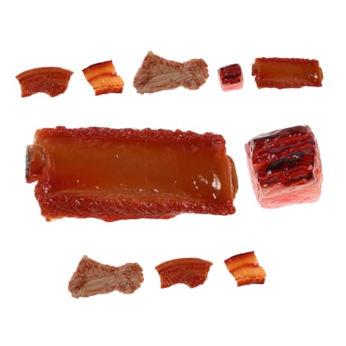 CIYODO 10Stücke Künstliche Schweinerippchen Lebensechte Simulation von Geschmortem Fleisch Realistische Foto Requisiten für Grill Kreative Dekoration Zubehör von CIYODO