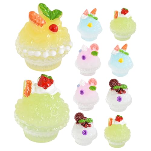 CIYODO 10Stücke Teiliges Eiscreme aus Harz Realistische Eisdessert Modelle für Puppenhäuser Gemischten Farben für Kreative Mikrolandschaften und Dekorationen CIYODO 10Stücke Teiliges Eiscreme aus Harz Realistische Eisdessert Modelle für Puppenhäuser Gemischten Farben für Kreative Mikrolandschaften und Dekorationen von CIYODO