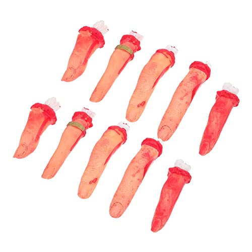 CIYODO 10st Finger Halloween-Blut-Requisiten Simulationsfinger Modell Mit Blutigen Fingern Gebrochene Finger Halloween Abgetrennte Kopfstütze Abgetrennte Fingerstütze Latexschaum CIYODO 10st Finger Halloween-Blut-Requisiten Simulationsfinger Modell Mit Blutigen Fingern Gebrochene Finger Halloween Abgetrennte Kopfstütze Abgetrennte Fingerstütze Latexschaum von CIYODO