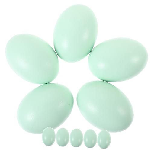 CIYODO 10st Simuliertes Ei-DIY-kinderspielzeug Eier Taubennest Pompons Aus Garn So Tun, Als Ob Wäre Nistkästen Wachtelkartons Eierbehälter Für Den Kühlschrank Holz Green CIYODO 10st Simuliertes Ei-DIY-kinderspielzeug Eier Taubennest Pompons Aus Garn So Tun, Als Ob Wäre Nistkästen Wachtelkartons Eierbehälter Für Den Kühlschrank Holz Green von CIYODO