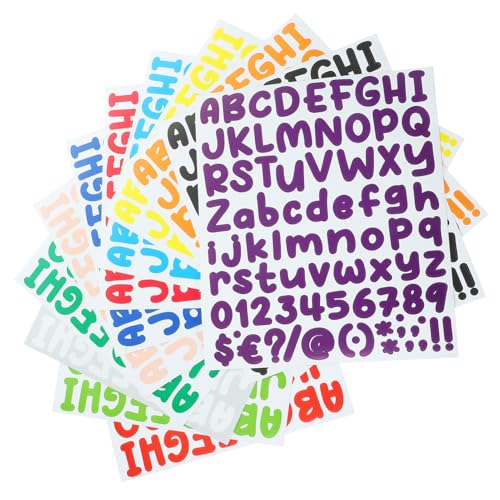 CIYODO Zahlen Buchstaben Aufkleber Dekorative Alphabet Zahlen Buchstaben Aufkleber Selbstklebende von CIYODO