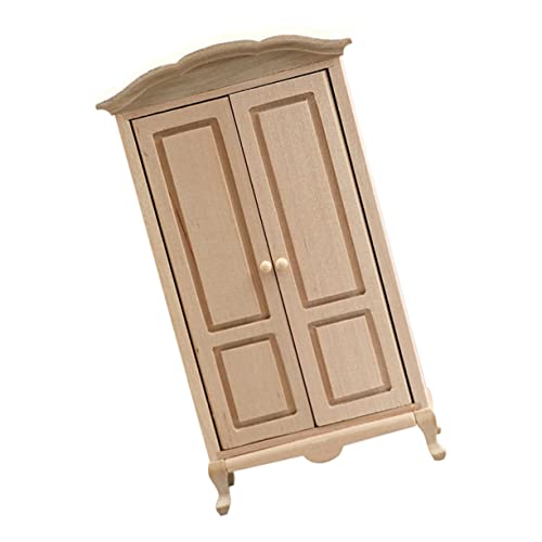 CIYODO Elegante Miniaturmöbel Für 112 Puppenhaus Simulierte Holzgarderobe Dekoratives von CIYODO