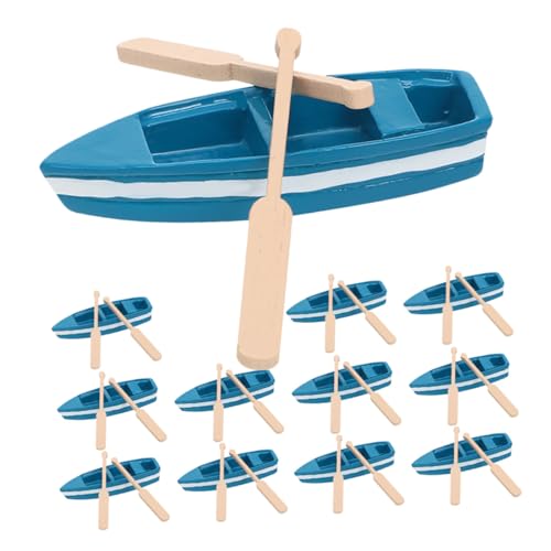 CIYODO 12 Sätze Teiliges Miniatur Holz Boot mit Ruder Handgefertigte Kleine Deko Kanus für Feengarten Puppenhaus und Wohnambiente Blaues Ruderboot DIY mit Holzpaddeln CIYODO 12 Sätze Teiliges Miniatur Holz Boot mit Ruder Handgefertigte Kleine Deko Kanus für Feengarten Puppenhaus und Wohnambiente Blaues Ruderboot DIY mit Holzpaddeln von CIYODO