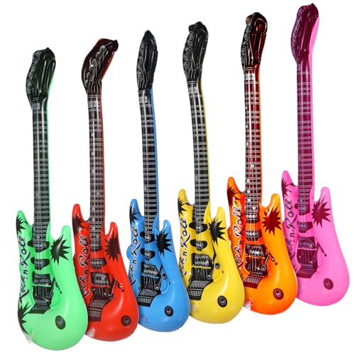 CIYODO 12 Stück Aufblasbare Gitarren für Kinderpartys Fotorequisiten und Jahre Musik Themenfeiern Realistische Nachbildung aus PVC Vielseitig Einsetzbar Leicht zu Transportieren CIYODO 12 Stück Aufblasbare Gitarren für Kinderpartys Fotorequisiten und Jahre Musik Themenfeiern Realistische Nachbildung aus PVC Vielseitig Einsetzbar Leicht zu Transportieren von CIYODO
