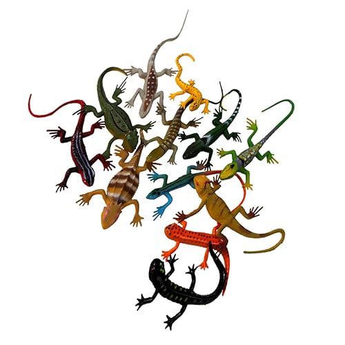 CIYODO 12 Stück Eidechsenmodell gefälschte Gecko- realistische Hartpapier umweltfreundlicher PVC-Kunststoff von CIYODO