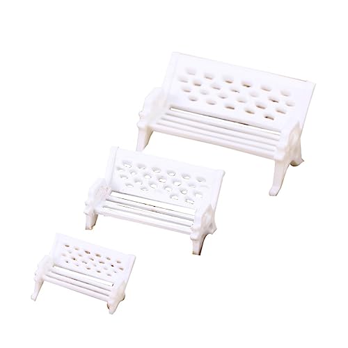 CIYODO 12 Stück Garten mini Dekoration microgreen Garden Gartenstuhl-Ornamente Mikrostuhl Mini-Ornament Weiß von CIYODO