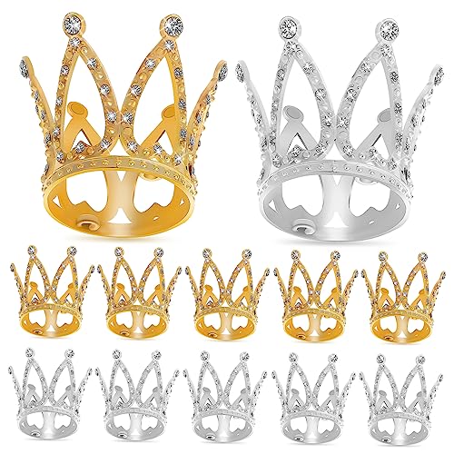 CIYODO 12 Stück Kleiner Kronen für Kinder Glänzende Strass Dekorationen als Tortenaufsatz und Bastelzubehör für Partys Babypartys Weihnachten Neujahr CIYODO 12 Stück Kleiner Kronen für Kinder Glänzende Strass Dekorationen als Tortenaufsatz und Bastelzubehör für Partys Babypartys Weihnachten Neujahr von CIYODO