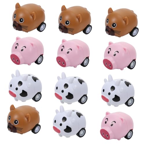 CIYODO 12 Stück Mini Rückziehspielzeug Autos Pädagogisches für Langlebig Sicher für Jungen und Neujahr von CIYODO