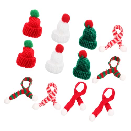 CIYODO 12 Stück Mini Weihnachtsmützen und Schals Teilig für DIY Bastelprojekte Mini Strickmützen und Weihnachtsdeko für Flaschen Puppenhaus und Weihnachtsbaum Schmuck CIYODO 12 Stück Mini Weihnachtsmützen und Schals Teilig für DIY Bastelprojekte Mini Strickmützen und Weihnachtsdeko für Flaschen Puppenhaus und Weihnachtsbaum Schmuck von CIYODO