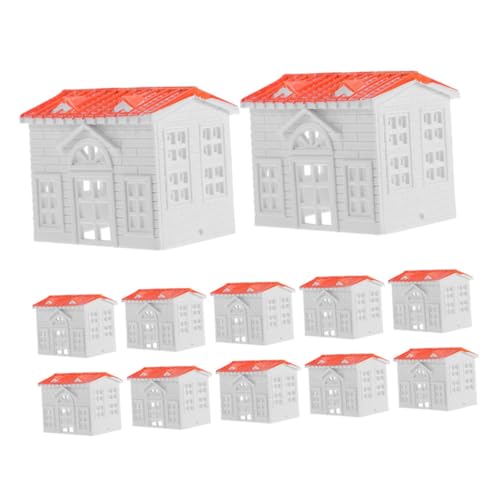 CIYODO 12 Stück Miniatur Villa Modell Teiliges Puppenhaus Zubehör für DIY Miniaturgarten und Dekoration Realistische Details für Kreative Projekte und von CIYODO