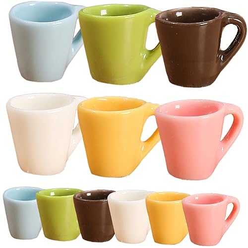 CIYODO 12 Stück Miniaturtassen Für Puppenhaus Simulierte Kaffeetassen Spielzeug-Ornamente CIYODO 12 Stück Miniaturtassen Für Puppenhaus Simulierte Kaffeetassen Spielzeug-Ornamente von CIYODO