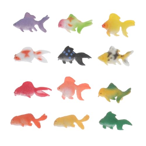CIYODO 12 Stück -Modell Modelle Fischspielzeug Miniatur für kinderspielzeug Children Toys Toys Nachahmung Simulationsfischverzierungen Plastik von CIYODO