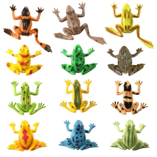 CIYODO 12 Stück Solid Froschmodell Kinderspielzeug für Jungen Miniaturfrösche Frosch-Partybevorzugung Partyartikel für kleine Froschfiguren PVC CIYODO 12 Stück Solid Froschmodell Kinderspielzeug für Jungen Miniaturfrösche Frosch-Partybevorzugung Partyartikel für kleine Froschfiguren PVC von CIYODO