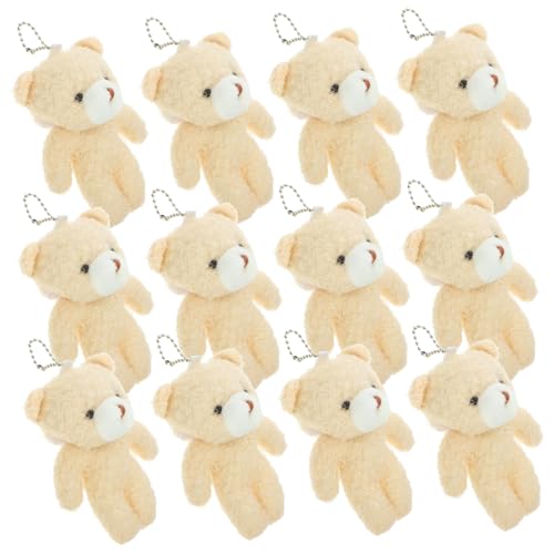 CIYODO 12 Stück Mini-bärenanhänger Stofftier Plüschbär Schlüsselanhänger DIY-Tasche Hängendes Mini-bären-puppenzubehör CIYODO 12 Stück Mini-bärenanhänger Stofftier Plüschbär Schlüsselanhänger DIY-Tasche Hängendes Mini-bären-puppenzubehör von CIYODO