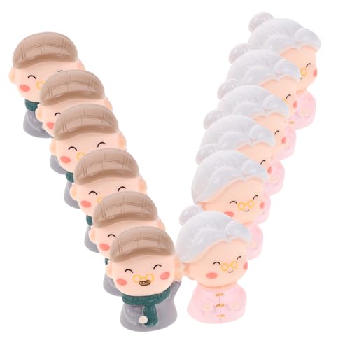 CIYODO 12 Stück Teiliges Ältere Figuren aus Stabilem Harz Romantische Hochzeitstorten-deko Jubiläums Geburtstags-accessoire Handgefertigte für Heimdekoration und Diy-kreativität von CIYODO