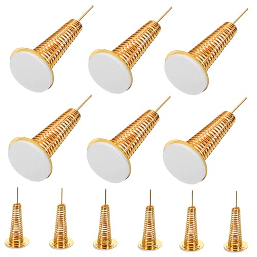 CIYODO 12 Stück Teiliges Metallfeder basissockel für Dashboard deko Starke DIY schwingfeder Basis mit Selbstklebender Unterseite Kompakt und Verschleißfest für Auto Motorrad von CIYODO