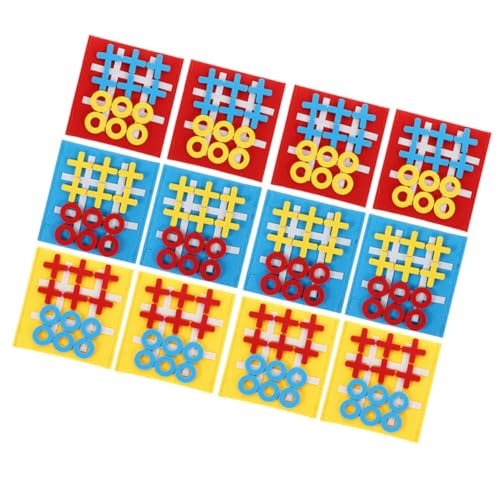 CIYODO 12 Stück Teiliges Mini Toe Spielset aus Filz Interaktives Kinderspielzeug Denkfähigkeit und Buntes Brettspiel für Tragbar und Robust für Partys und Freizeitspaß von CIYODO