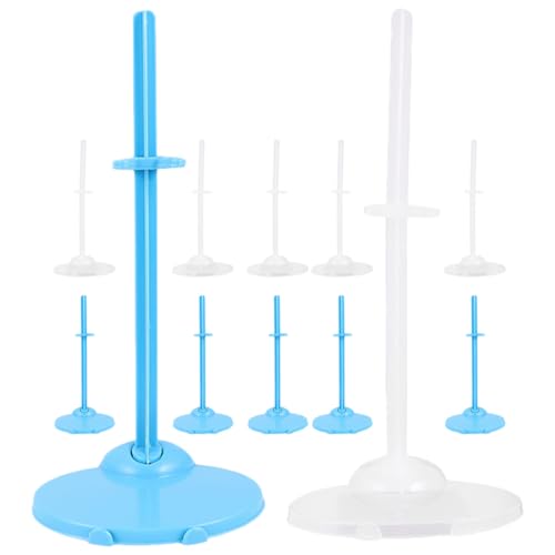 CIYODO 12 Stück Teiliges Puppenständer Robustem Kunststoff Stabile Halterungen mit Transparenten und Blauen Stützen Verstellbar für Sichere Doll Support als Puppenzubehör und CIYODO 12 Stück Teiliges Puppenständer Robustem Kunststoff Stabile Halterungen mit Transparenten und Blauen Stützen Verstellbar für Sichere Doll Support als Puppenzubehör und von CIYODO