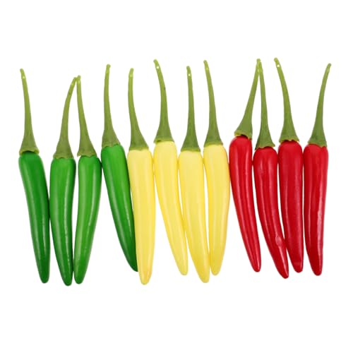 CIYODO 12 Stück Teiliges Realistische Künstliche Chili Paprika Dekoration Lebensechte Simulation Gemüsemodelle Rot Grün Gelb für Küche Foto Requisiten Lehrzwecke CIYODO 12 Stück Teiliges Realistische Künstliche Chili Paprika Dekoration Lebensechte Simulation Gemüsemodelle Rot Grün Gelb für Küche Foto Requisiten Lehrzwecke von CIYODO