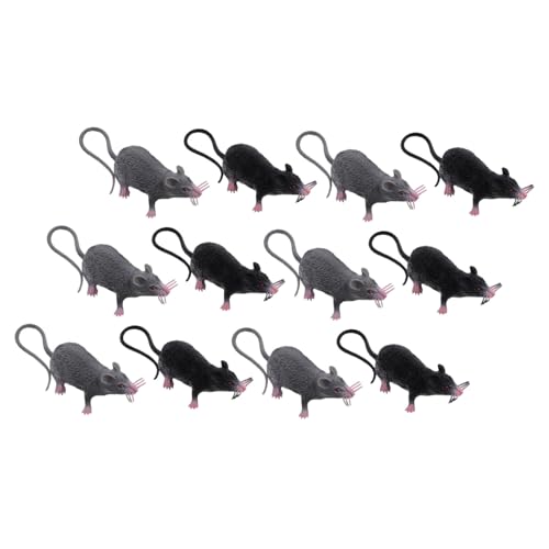 CIYODO 12 Stück Teiliges Realistische Kunststoff Mäuse Gruselige Halloween Deko und Streiche Detailgetreue Fake Ratten als Tischdekoration und Party Halloween und Scherzartikel CIYODO 12 Stück Teiliges Realistische Kunststoff Mäuse Gruselige Halloween Deko und Streiche Detailgetreue Fake Ratten als Tischdekoration und Party Halloween und Scherzartikel von CIYODO