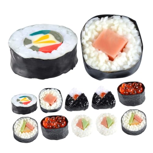 CIYODO 12 Stück Teiliges Realistischer Sushi Modelle für Professionelle Food Fotografie Simulierte Sushi Requisiten für Ansprechende Präsentationen und Kreative Küchenideen Nori und von CIYODO