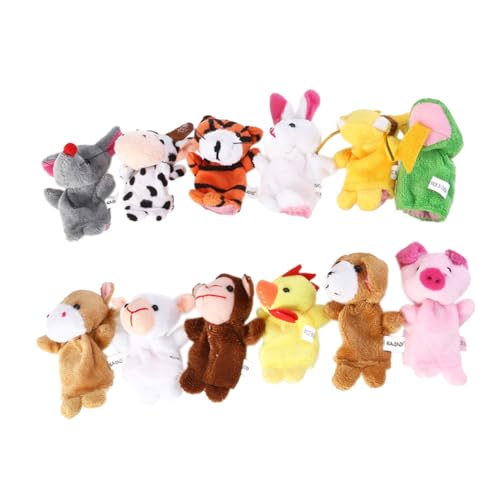 CIYODO 12 Stück Tierkreiszeichen beziehen Sich auf den Ehepartner Fingerspielzeug Fingerpuppen Marionette entzückende Geschichtenpuppen Spielzeugfinger Stoff von CIYODO