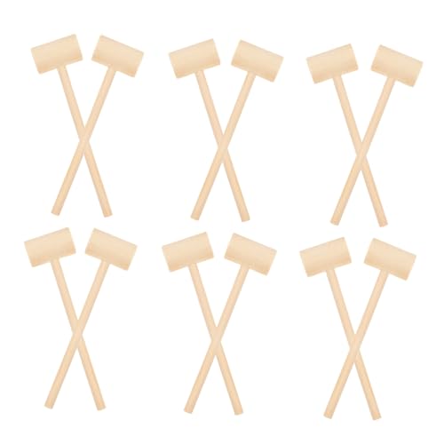 CIYODO 12 Stück lustiges Hammerspielzeug Geburtstagsgeschenk für Geburtstags für Mini klein bohrhammer Holzhammer Hölzern CIYODO 12 Stück lustiges Hammerspielzeug Geburtstagsgeschenk für Geburtstags für Mini klein bohrhammer Holzhammer Hölzern von CIYODO