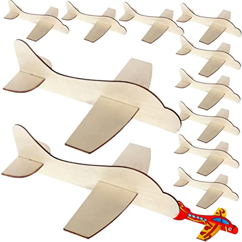 CIYODO 12 Teiliges Holzmodellflugzeug Set Segelflugzeug Bausatz Kinderspielzeug Für Jungen Basteln Für Jungen Mädchenspielzeug Mädchenspielzeug Flugzeugmodell Zusammenbauen von CIYODO