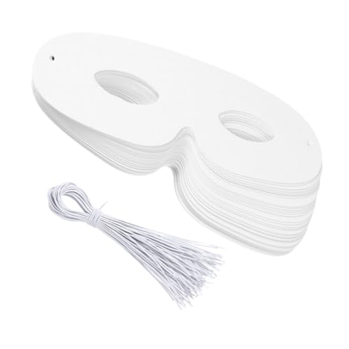 CIYODO 120 Stück Teiliges DIY Weiße Papiermasken mit Elastischem Band Unbemalte Stabile Kartonmasken zum Bemalen und Basteln Sicher und Komfortabel für Karneval Cosplay CIYODO 120 Stück Teiliges DIY Weiße Papiermasken mit Elastischem Band Unbemalte Stabile Kartonmasken zum Bemalen und Basteln Sicher und Komfortabel für Karneval Cosplay von CIYODO