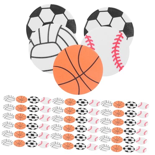 CIYODO 120 Stück Teiliges Sports Ball Eva Sticker Selbstklebend Fußball Basketball Volleyball Baseball DIY Scrapbooking Partydekoration Leichtes Material für Laptop Auto CIYODO 120 Stück Teiliges Sports Ball Eva Sticker Selbstklebend Fußball Basketball Volleyball Baseball DIY Scrapbooking Partydekoration Leichtes Material für Laptop Auto von CIYODO