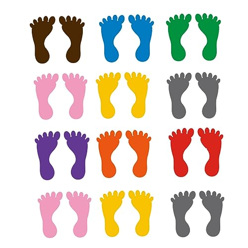 CIYODO 12Paare PVC Aufkleber Für Kindergarten Bodendekoration Für Innen Und Außenbereiche rutschfest Und Sichere Nutzung Für Leuchtende von CIYODO