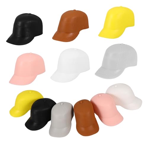 CIYODO 12 Stücke Tiny Hüte Für Handwerk Miniatur Schirmmütze Ornament Für Puppen Requisiten von CIYODO