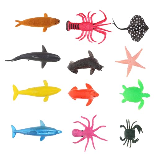 CIYODO 12Stücke Meerestier Modelle Realistische Simulation Von Meerestieren Für Aquariumdekoration Kognitives Lernspielzeug Für Meereslebewesen Zur Heimgestaltung von CIYODO