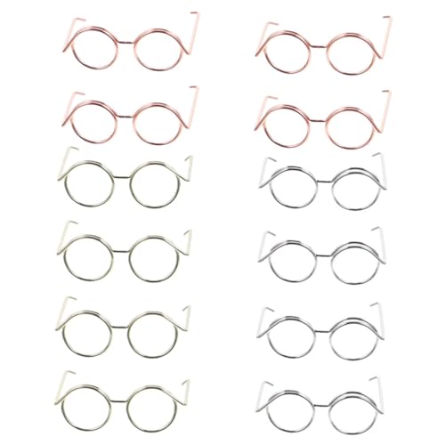 CIYODO 12Stücke Puppenbrille aus Kupferdraht Mini Sonnenbrillen für Puppen Roségold für Rollenspiele und Kreative Bastelprojekte CIYODO 12Stücke Puppenbrille aus Kupferdraht Mini Sonnenbrillen für Puppen Roségold für Rollenspiele und Kreative Bastelprojekte von CIYODO