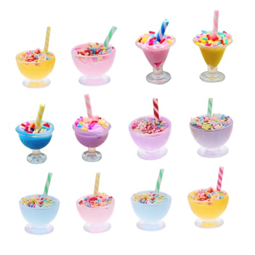 CIYODO 12Stücke Teiliges Puppenhaus Eisbecher Modell Simulationsharz Dessert Requisite Für Puppenhaus Rollenspiel Kreative Dekoration von CIYODO